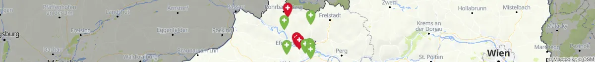 Kartenansicht für Apotheken-Notdienste in der Nähe von Sankt Veit im Mühlkreis (Rohrbach, Oberösterreich)